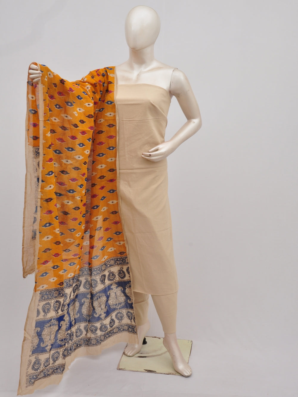 Kalamkari Dupatta Dress Material[D90227059]
