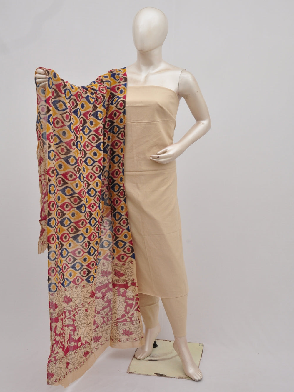 Kalamkari Dupatta Dress Material[D90227063]