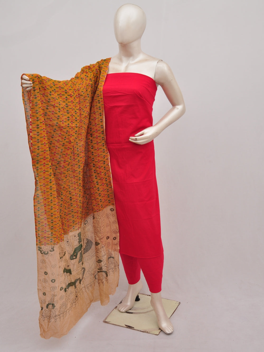 Kalamkari Dupatta Dress Material [D90401118]