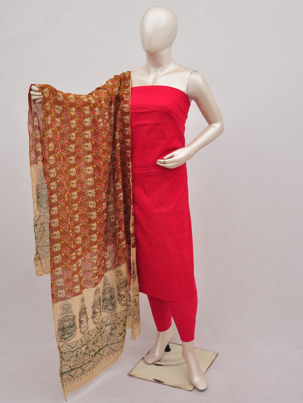 Kalamkari Dupatta Dress Material [D90401128]