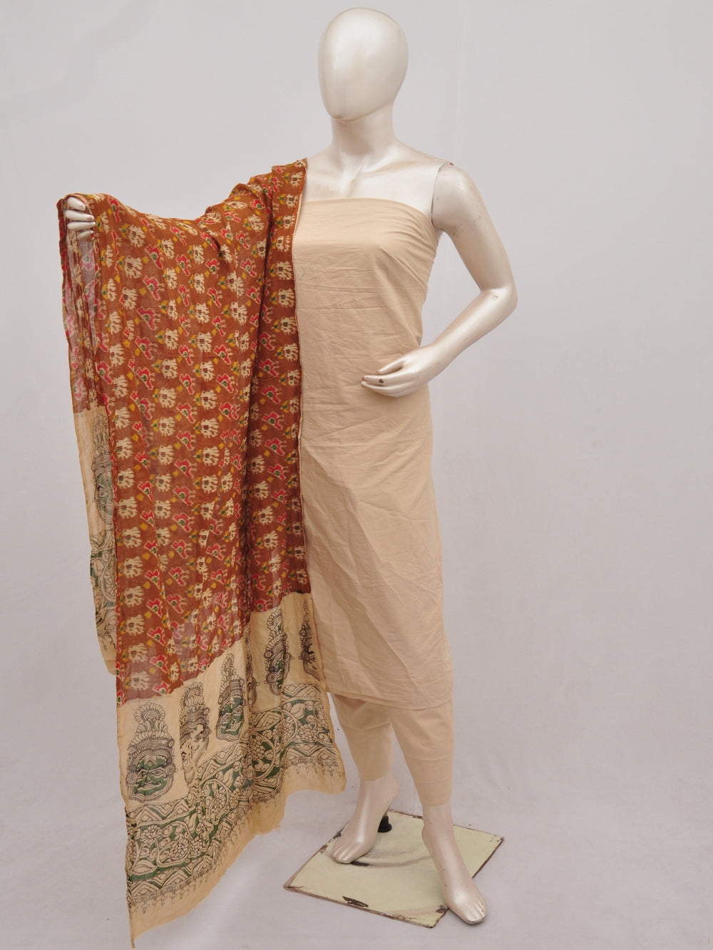 Kalamkari Dupatta Dress Material [D90401147]