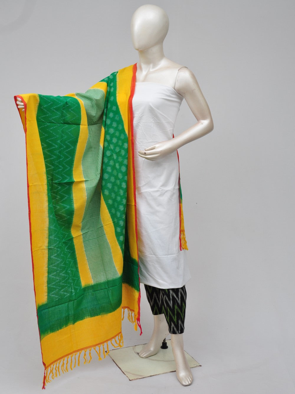 Pochampally Double Ikkat Designer Dress Material [D70828037]