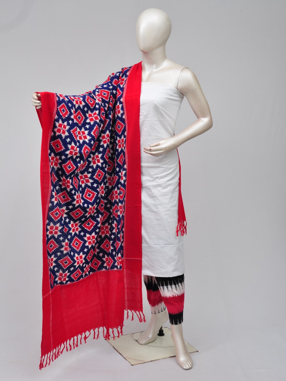 Pochampally Double Ikkat Designer Dress Material [D70828063]