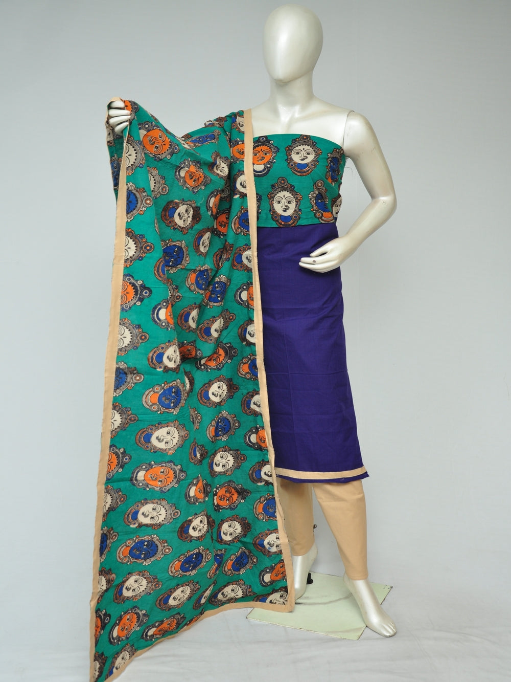 Kalamkari dress material  [D80122089]