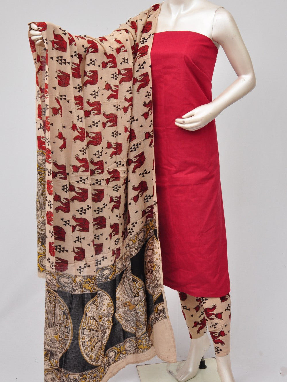 kalamkari dress material  [D70922147]