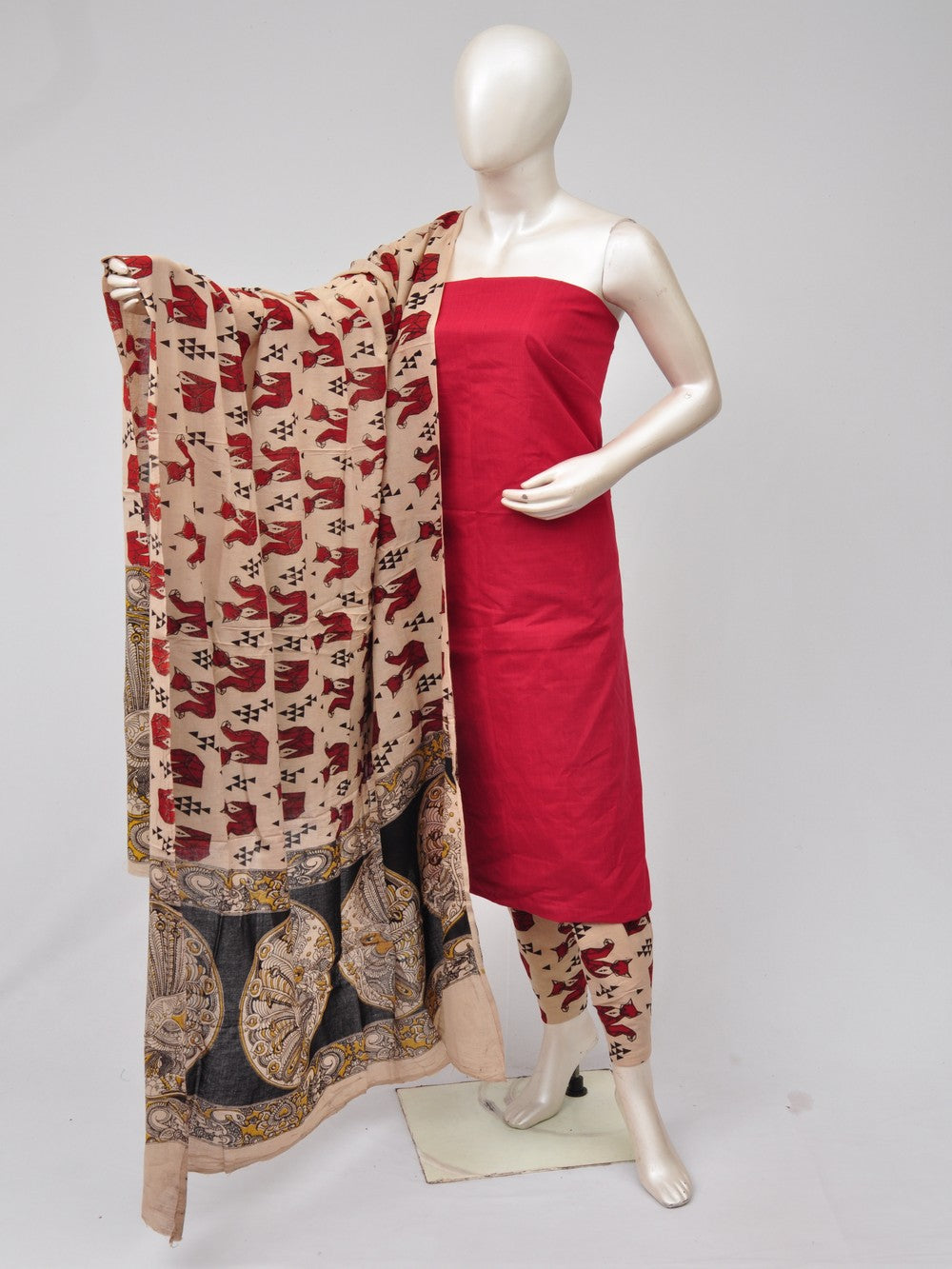 kalamkari dress material  [D70922147]