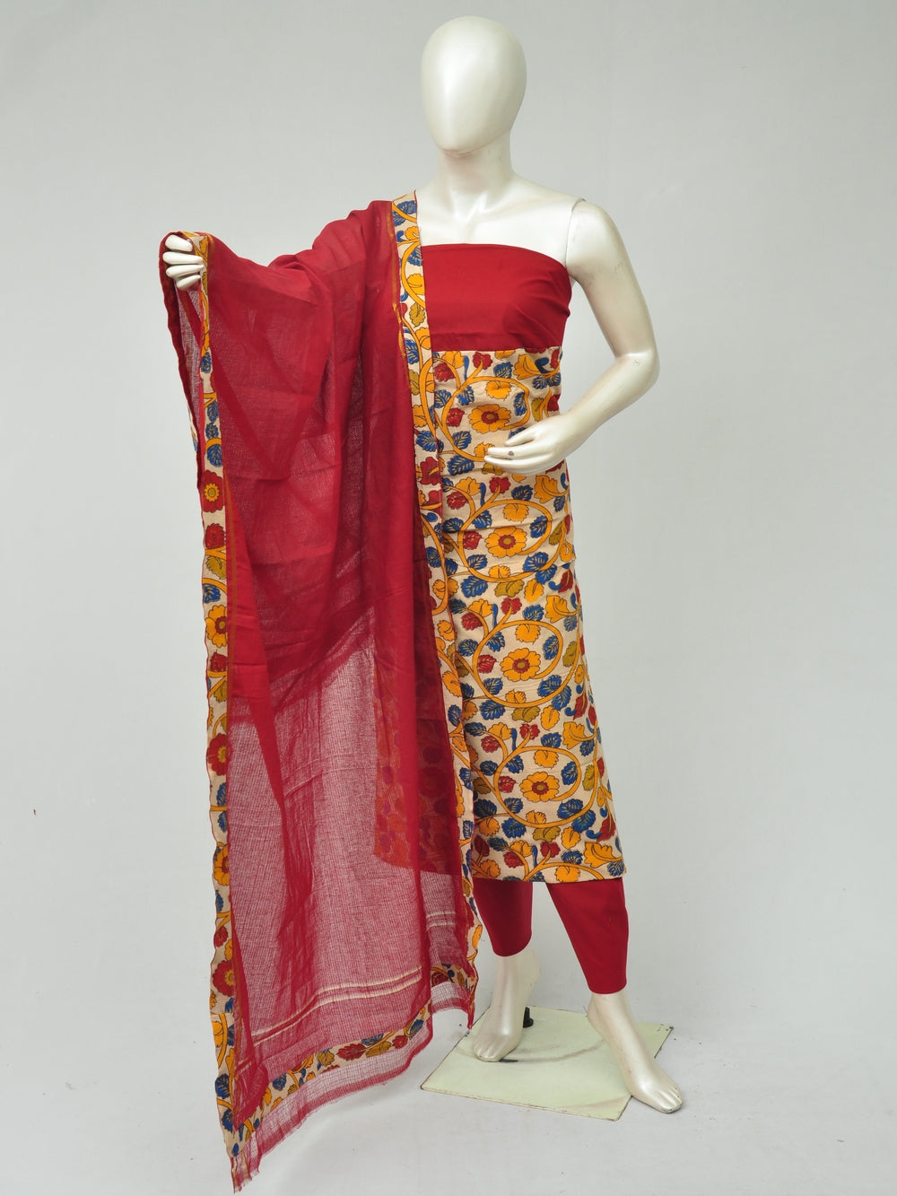 kalamkari dress material  [D80309140]