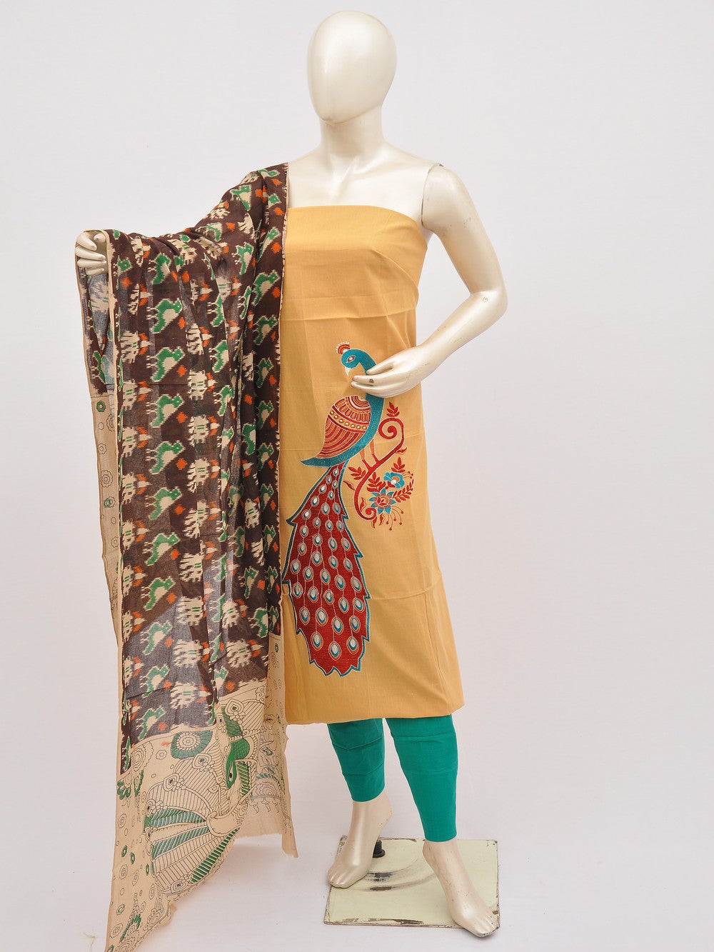 Kalamkari Doll Drop Designer Dress Material [D10330006]