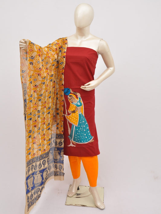Kalamkari Doll Drop Designer Dress Material [D10330019]