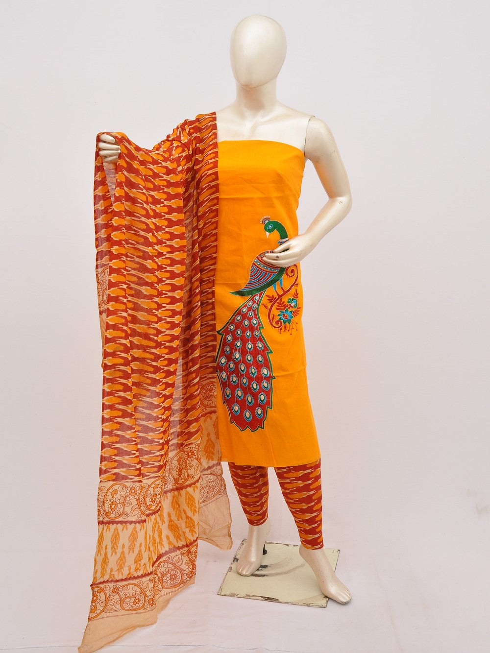 Kalamkari Doll Drop Designer Dress Material [D10330046]