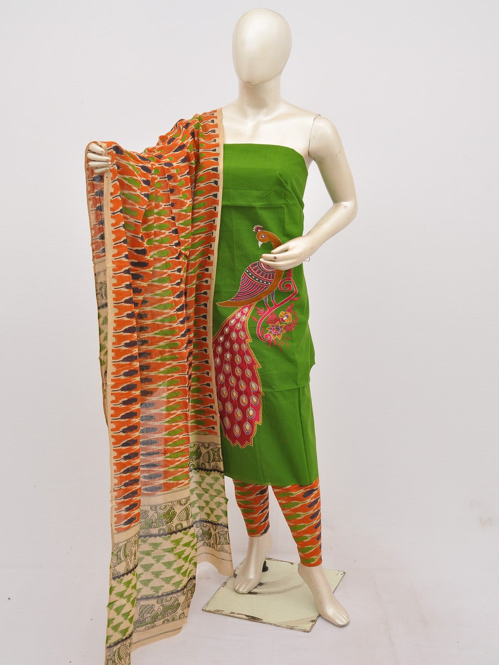 Kalamkari Doll Drop Designer Dress Material [D10330078]