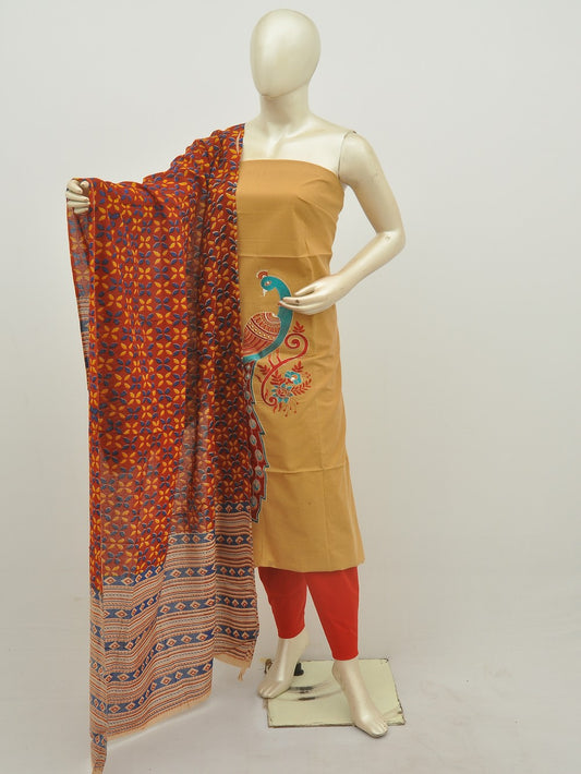 Kalamkari Doll Drop Designer Dress Material [D20124001]
