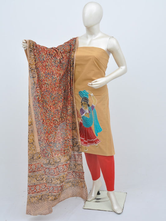 Kalamkari Doll Drop Designer Dress Material [D21206055]