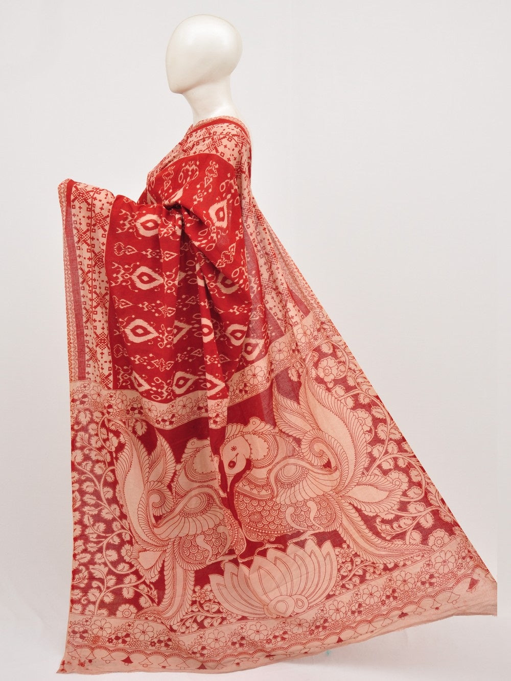 Kalamkari Cotton Saree [D00615031]