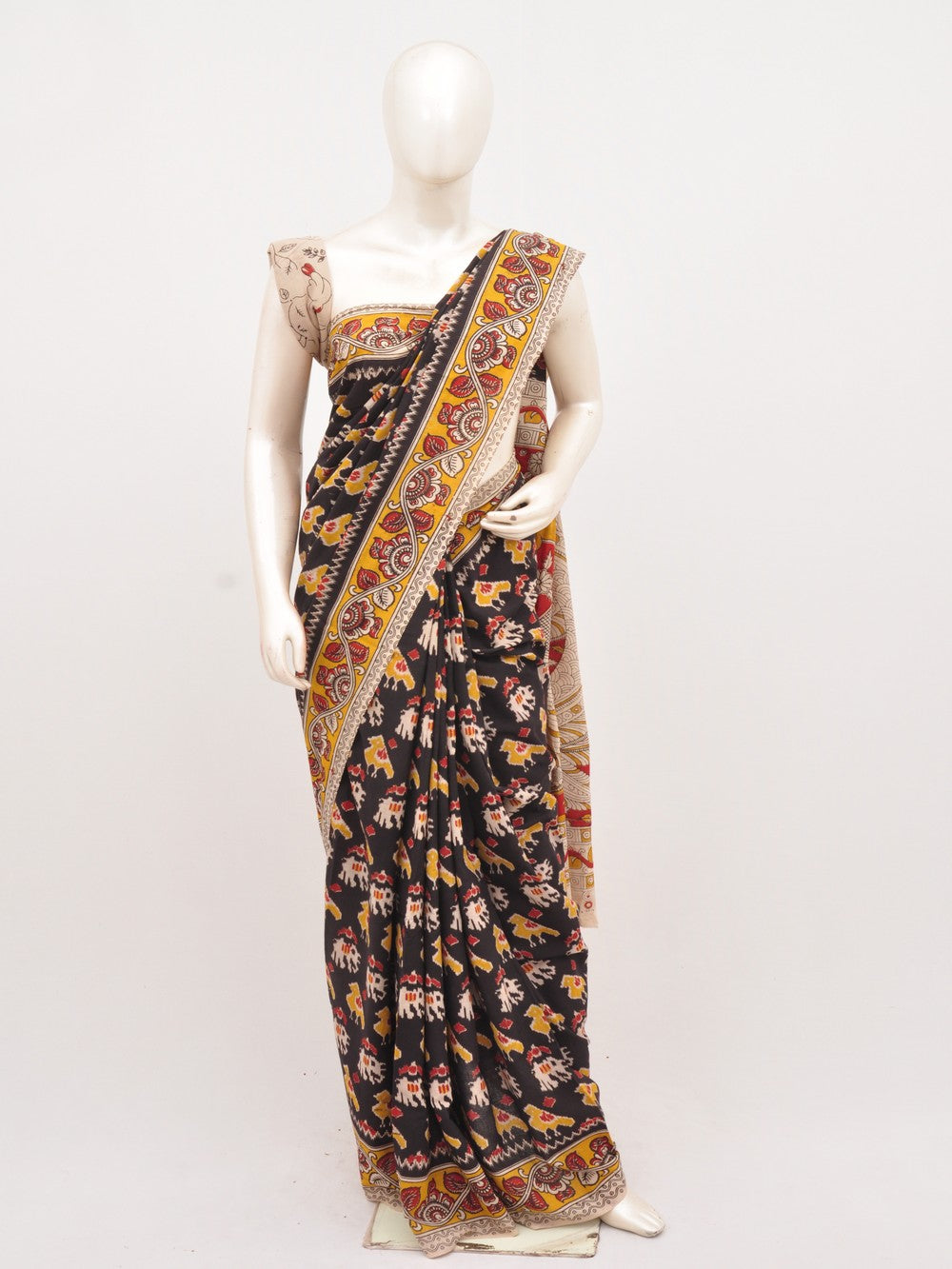 Kalamkari Cotton Saree [D00619056]