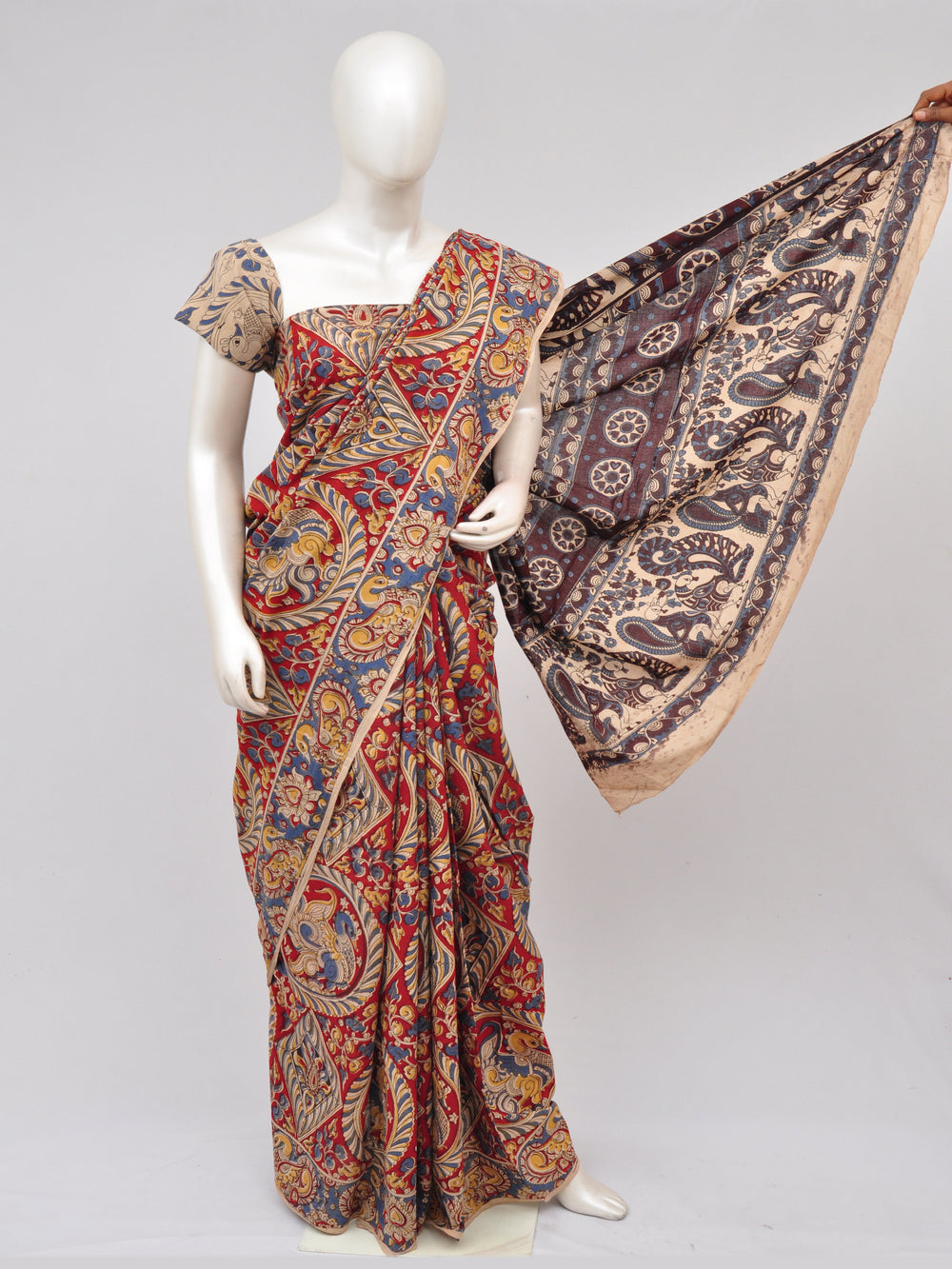 Kalamkari  Cotton Saree  [D61115001]