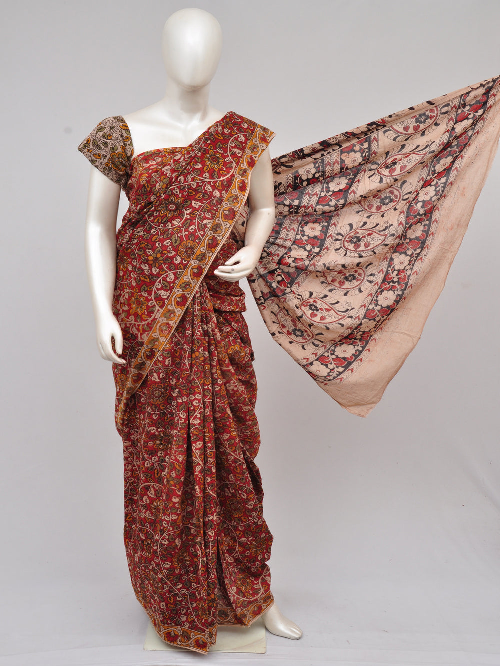 Kalamkari  Cotton Saree  [D61115005]