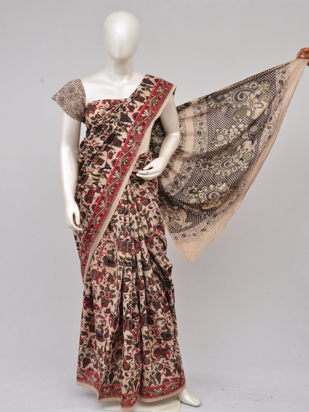 Kalamkari  Cotton Saree  [D61115006]