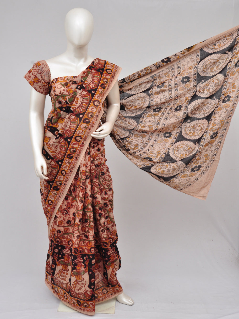 Kalamkari  Cotton Saree  [D61115008]