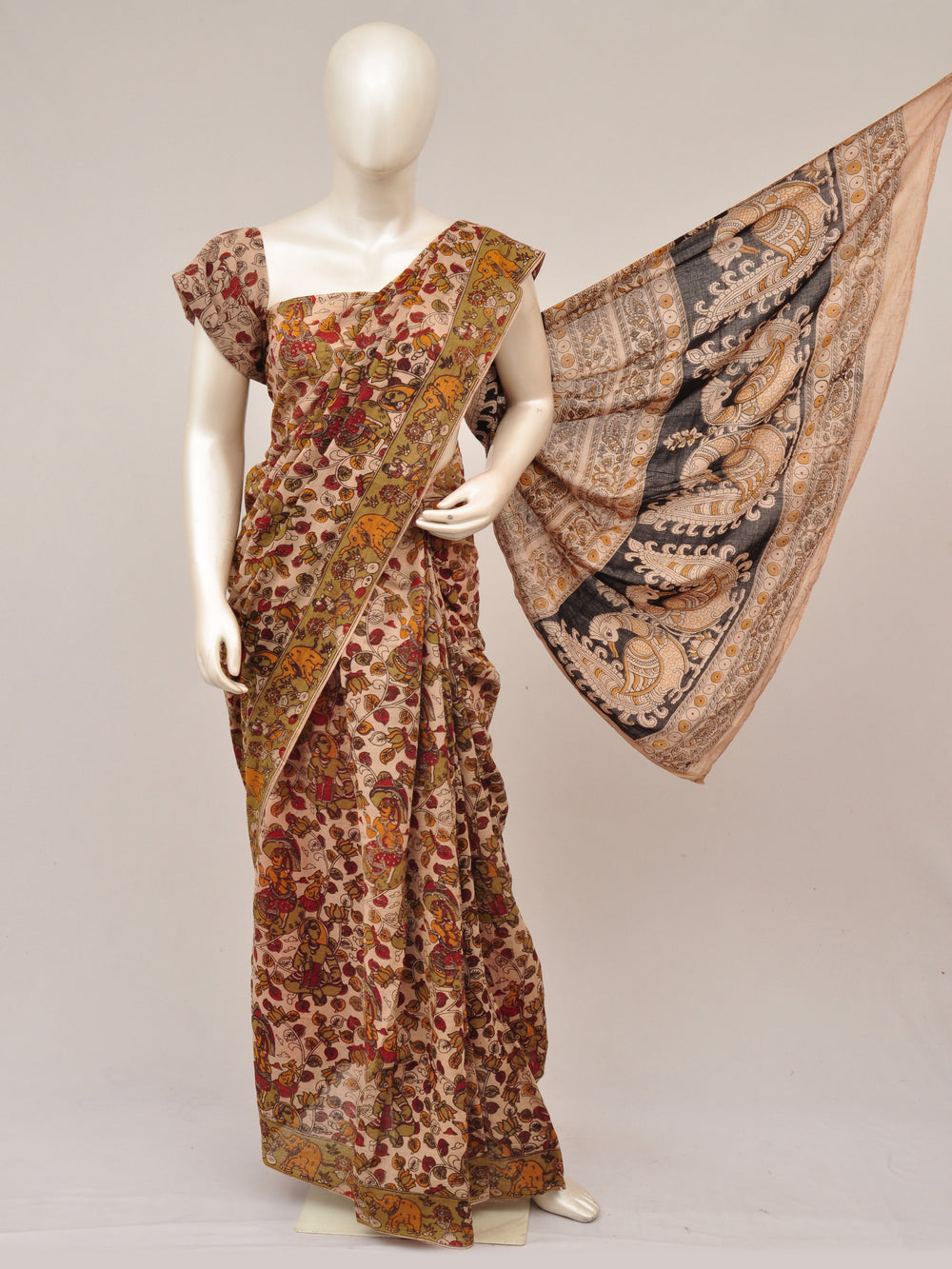 Kalamkari  Cotton Saree  [D61115009]