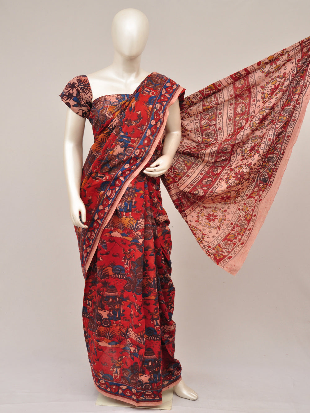 Kalamkari  Cotton Saree  [D61115010]