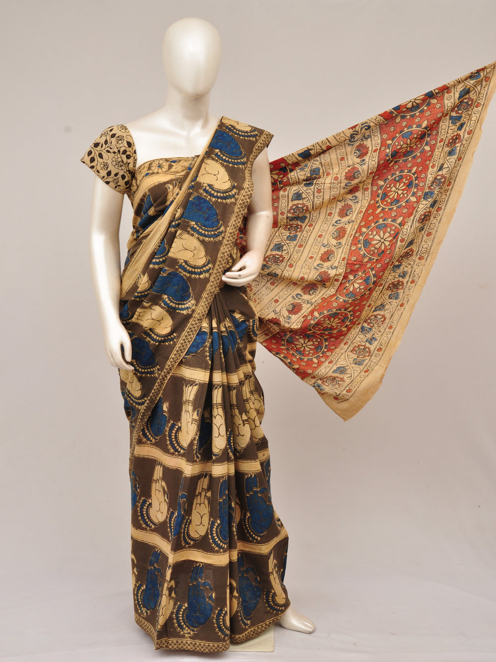 Kalamkari  Cotton Saree  [D61115015]