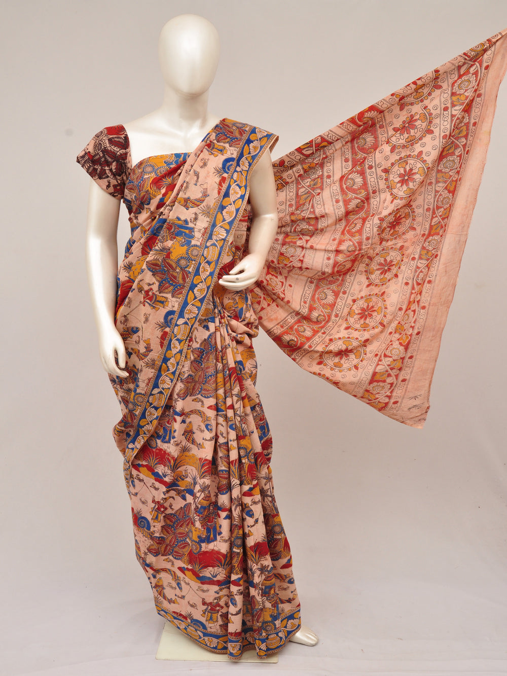 Kalamkari  Cotton Saree  [D61115017]