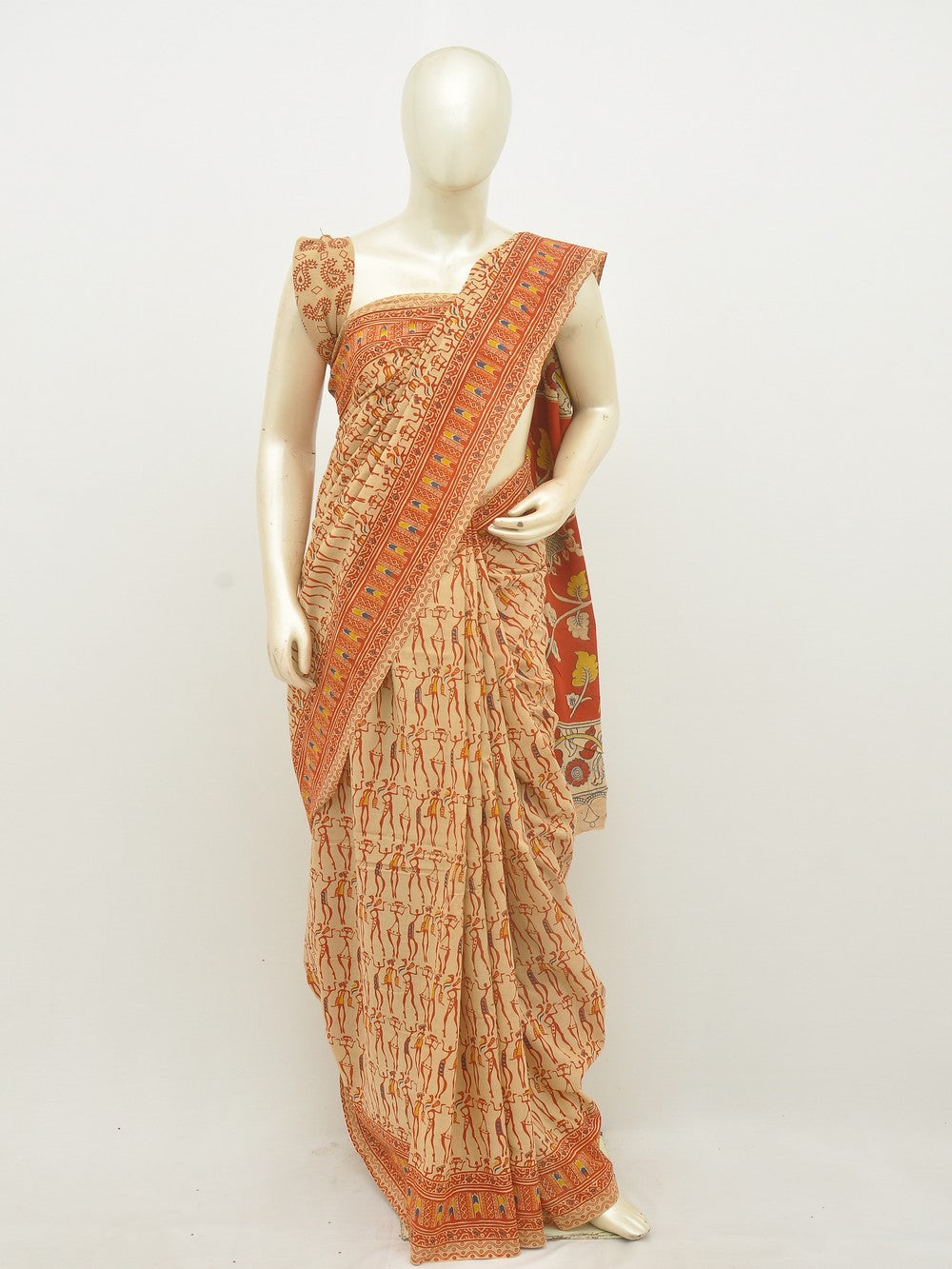 Kalamkari Cotton Saree [D20122103]