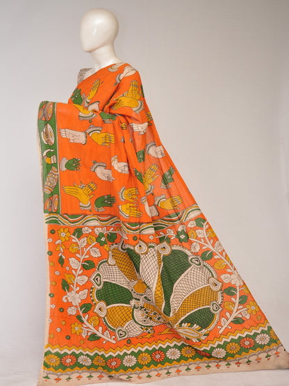 Kalamkari  Cotton Saree  [D80123115]