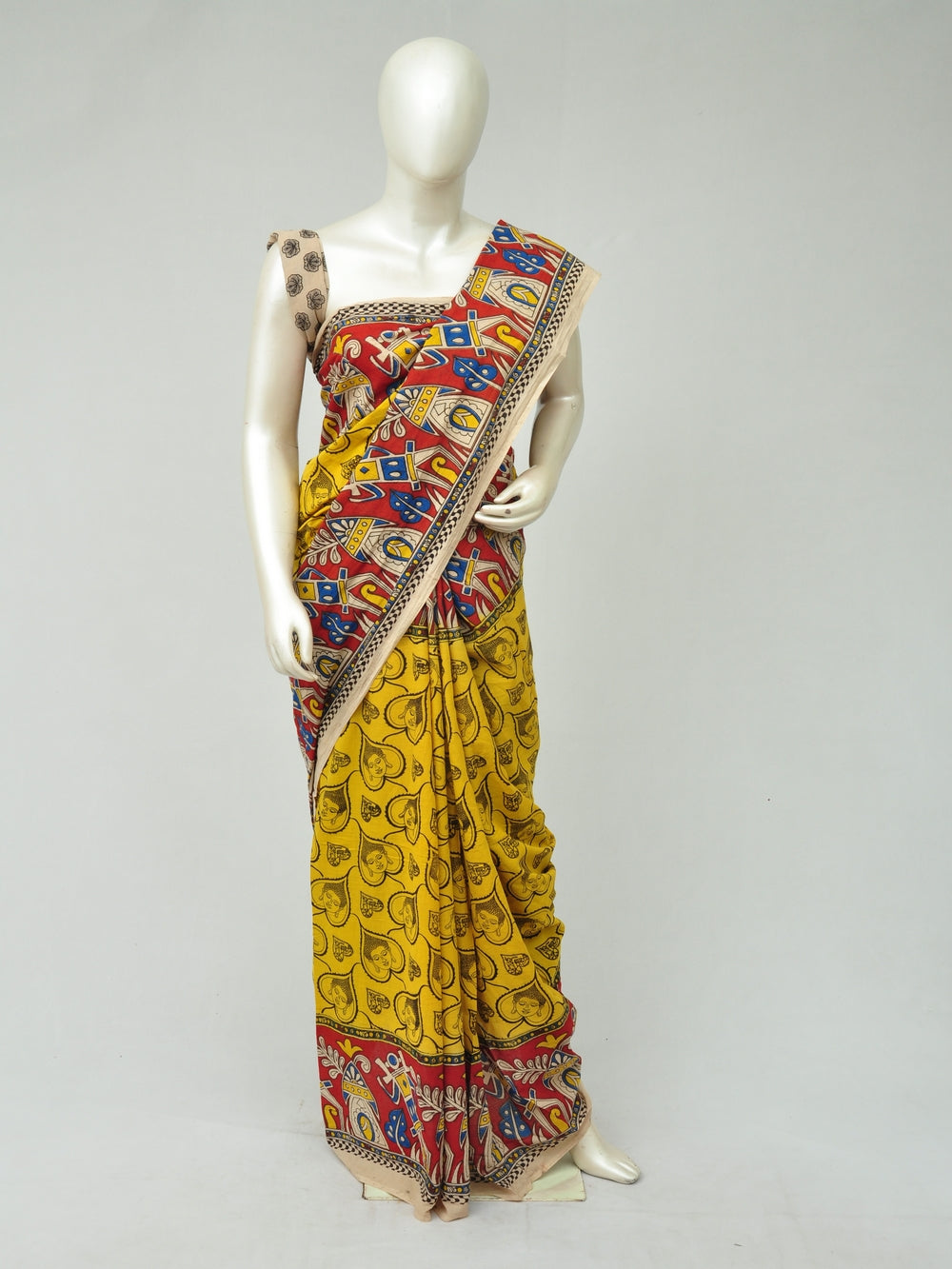 Kalamkari Cotton Saree  [D80313275]