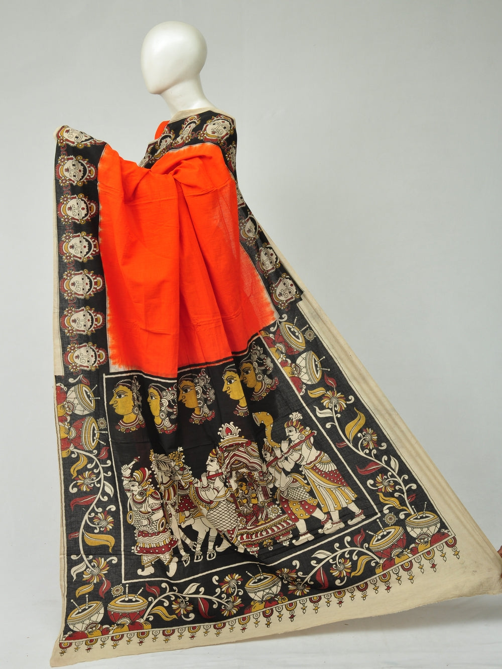 Kalamkari Cotton Saree  [D80313279]