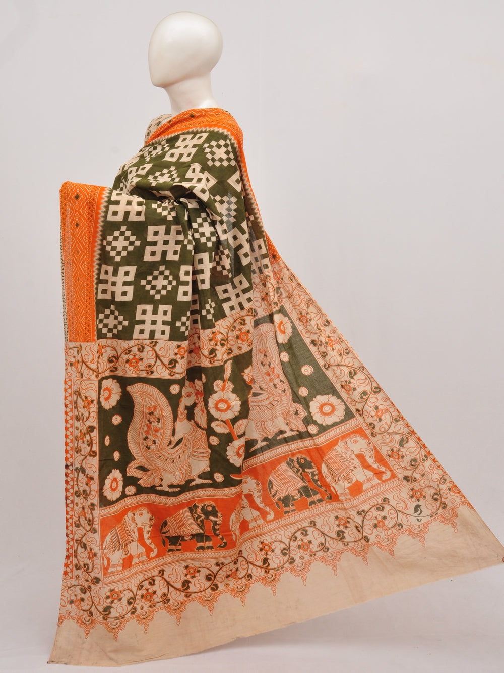 Kalamkari  Cotton Saree  [D90730011]