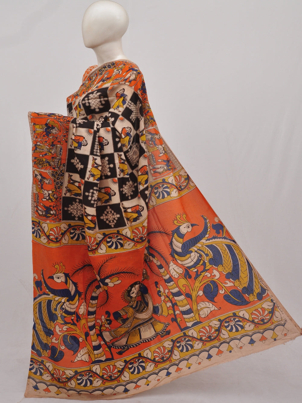 Kalamkari Silk Sarees [D90402017]