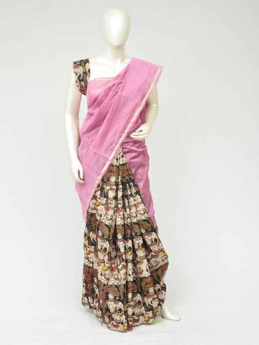 Chanderi Kalamkari Silk Half-Half Designer Sarees [D80119056] - DressesForWomen.IN