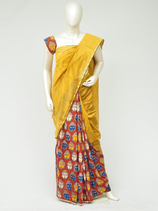 Chanderi Kalamkari Silk Half-Half Designer Sarees [D80119058] - DressesForWomen.IN