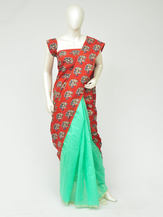 Chanderi Kalamkari Silk Half-Half Designer Sarees [D80119065] - DressesForWomen.IN