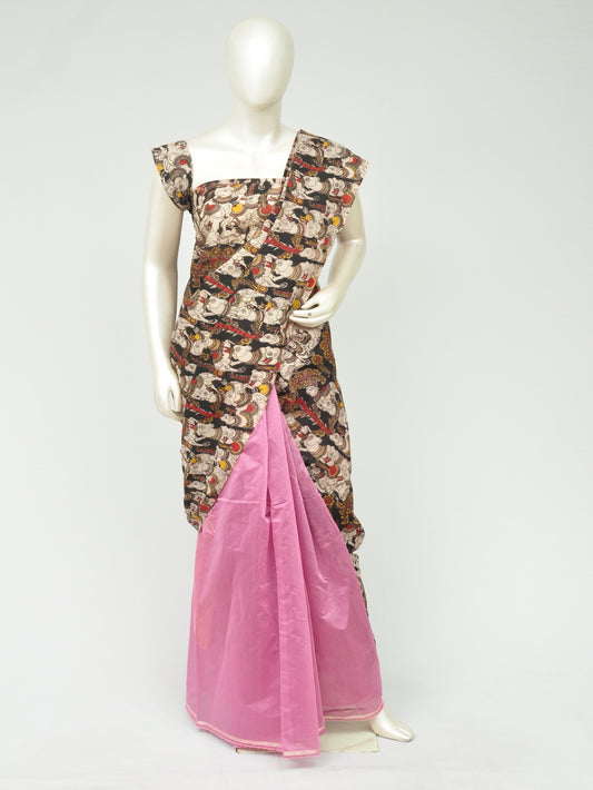 Chanderi Kalamkari Silk Half-Half Designer Sarees [D80119067]