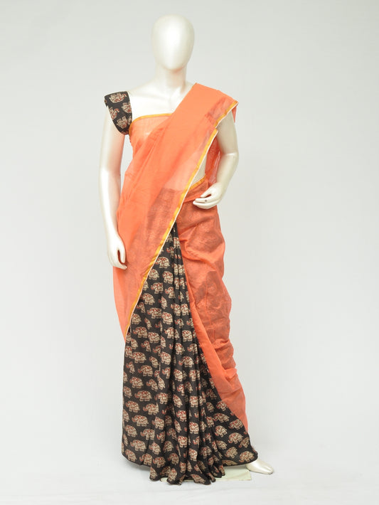 Chanderi Kalamkari Silk Half-Half Designer Sarees [D80119069]
