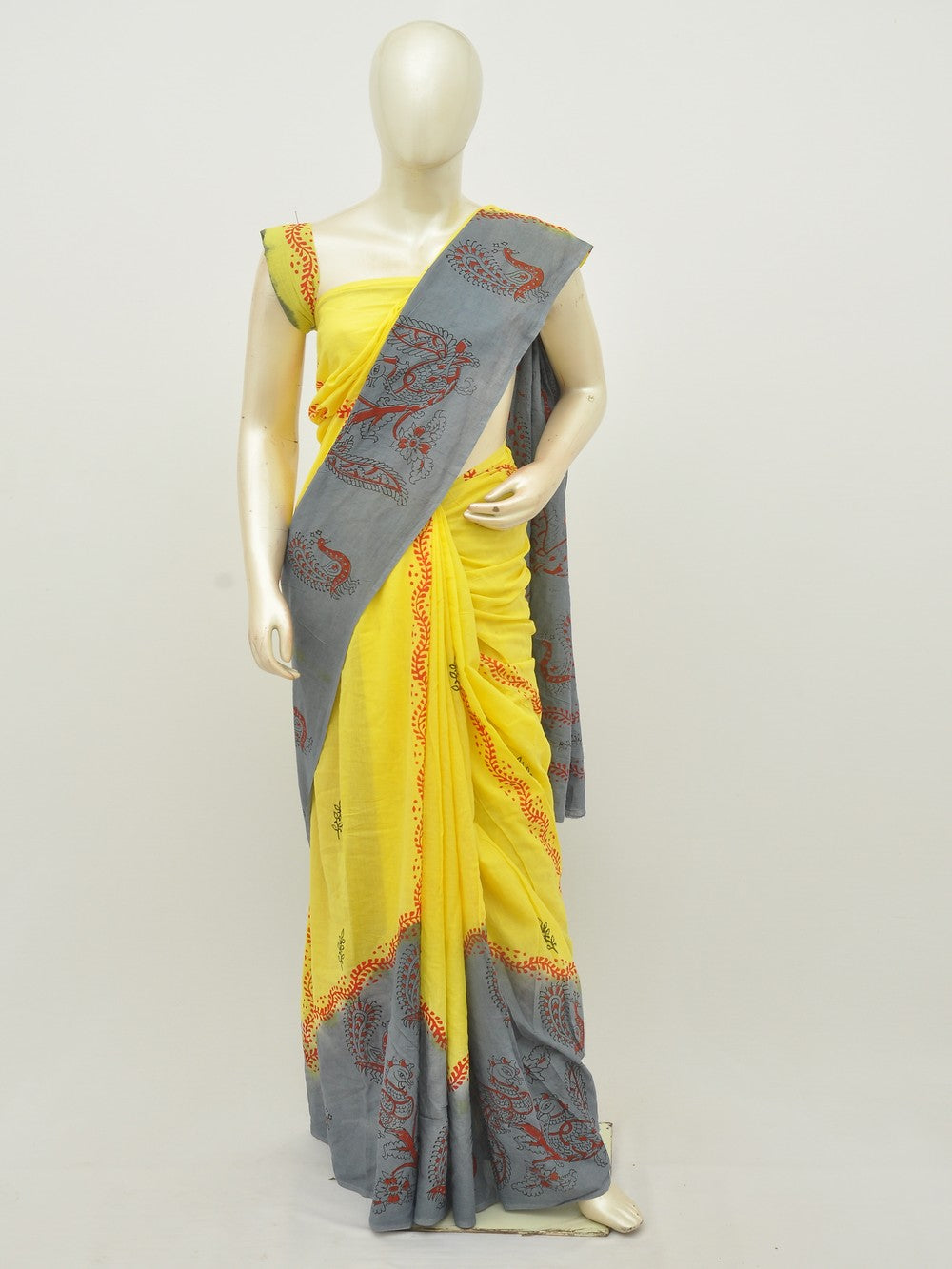 Kalamkari Special Print Cotton Saree [D20114001]