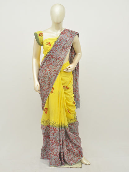 Kalamkari Special Print Cotton Saree [D20114002]