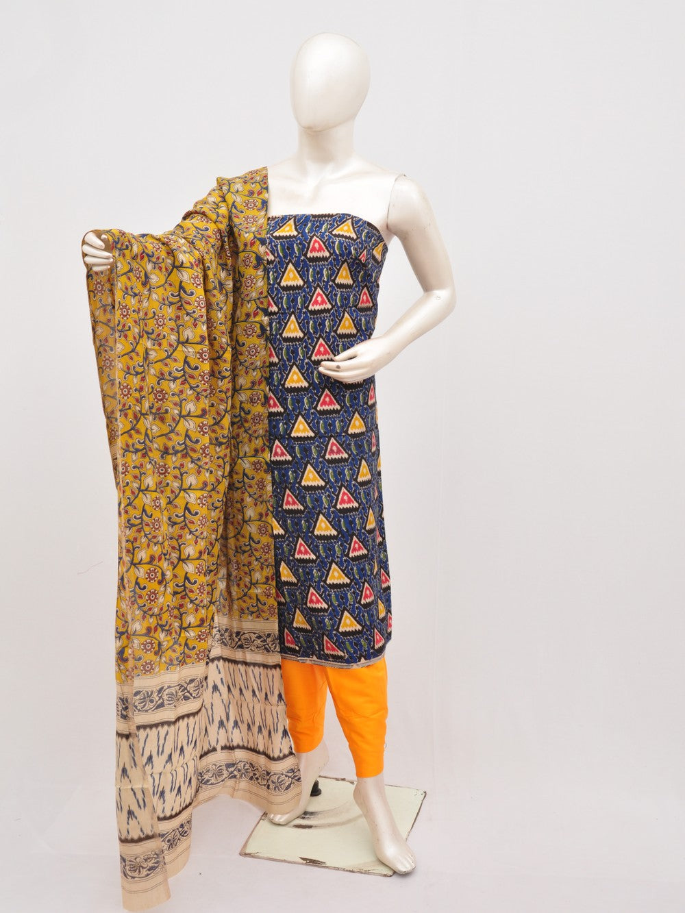 Kalamkari silk dress material Model 3 [D00111004]