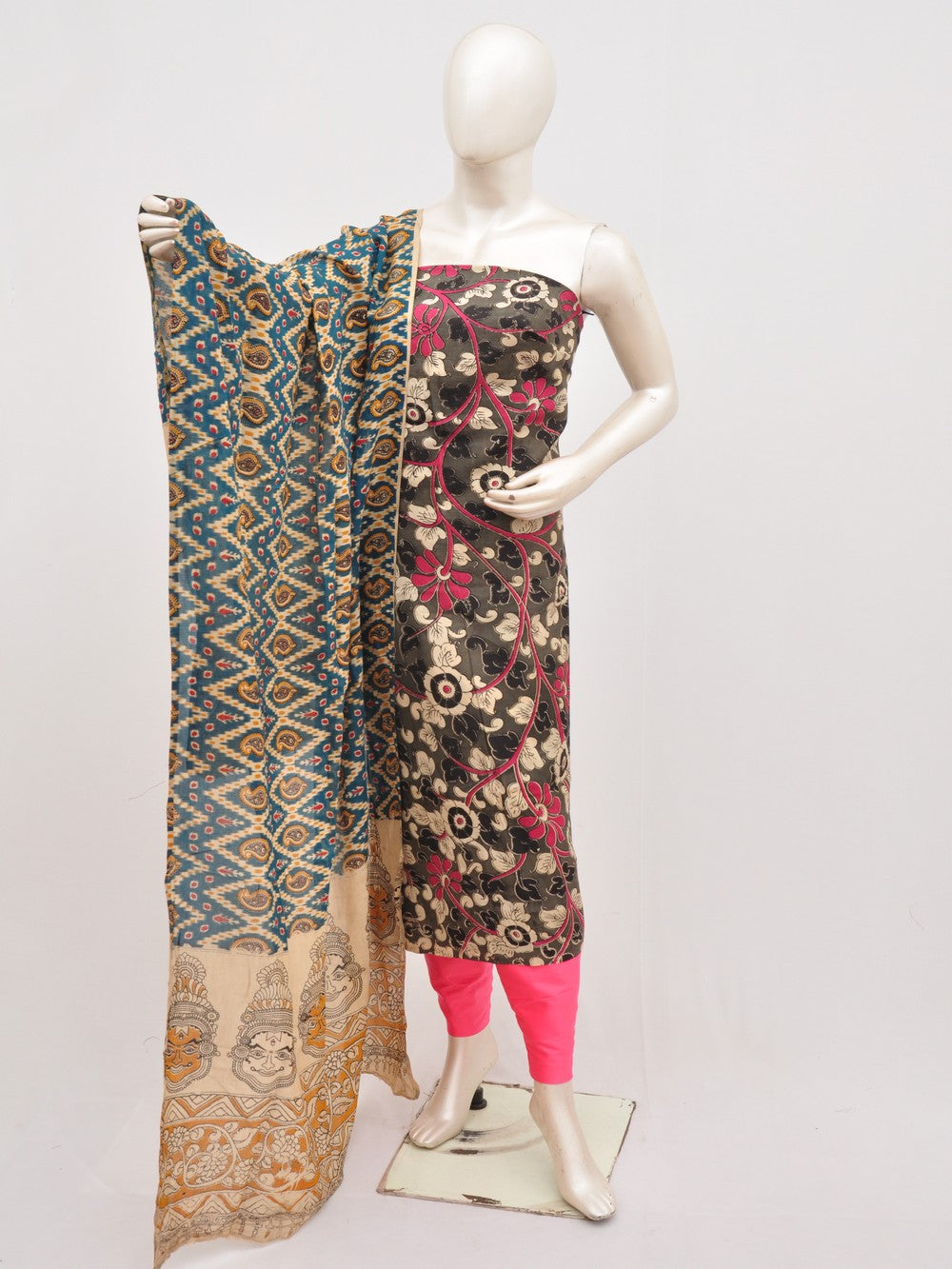 Kalamkari silk dress material Model 3 [D00111009]