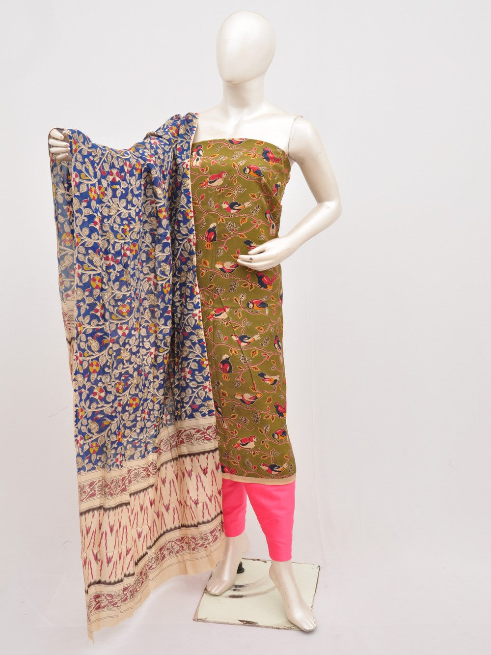 Kalamkari silk dress material Model 3 [D00111014]