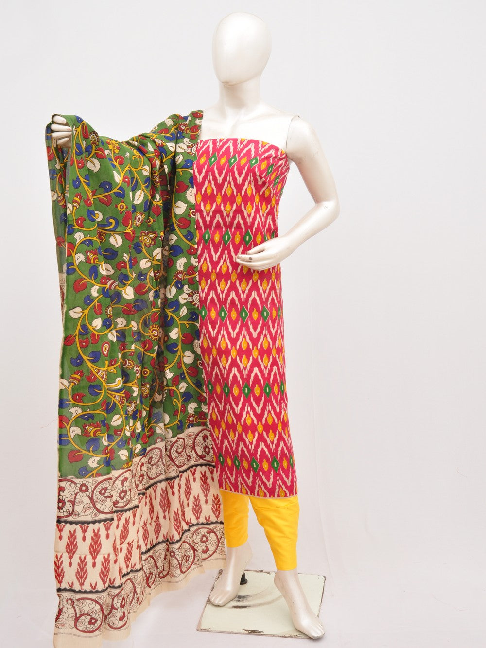 Kalamkari silk dress material Model 3 [D00111017]