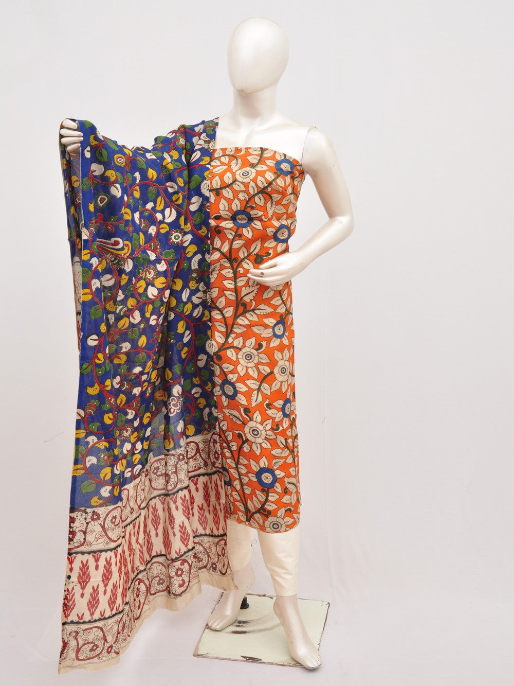 Kalamkari silk dress material Model 3 [D00111025]
