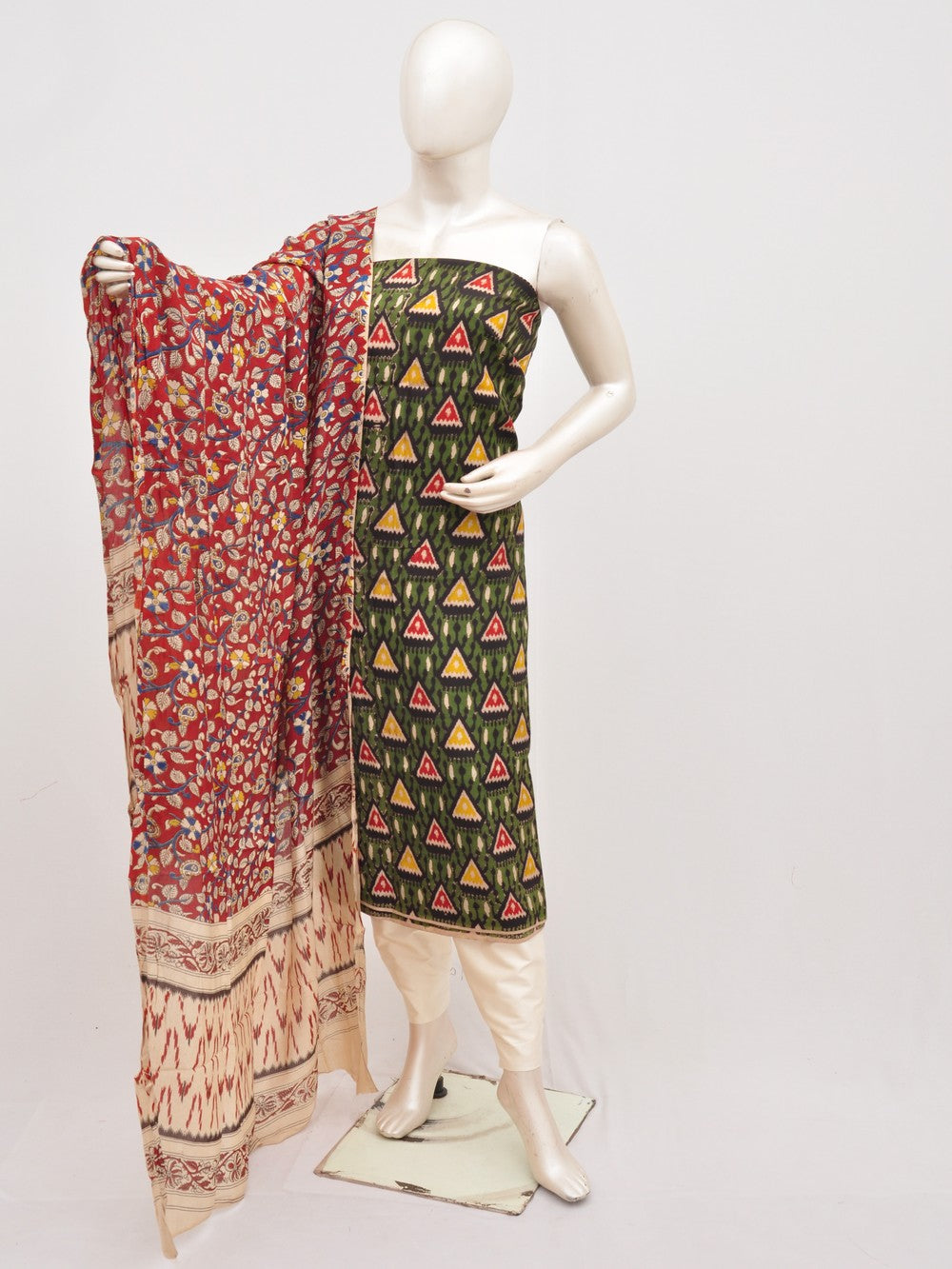 Kalamkari silk dress material Model 3 [D00111034]