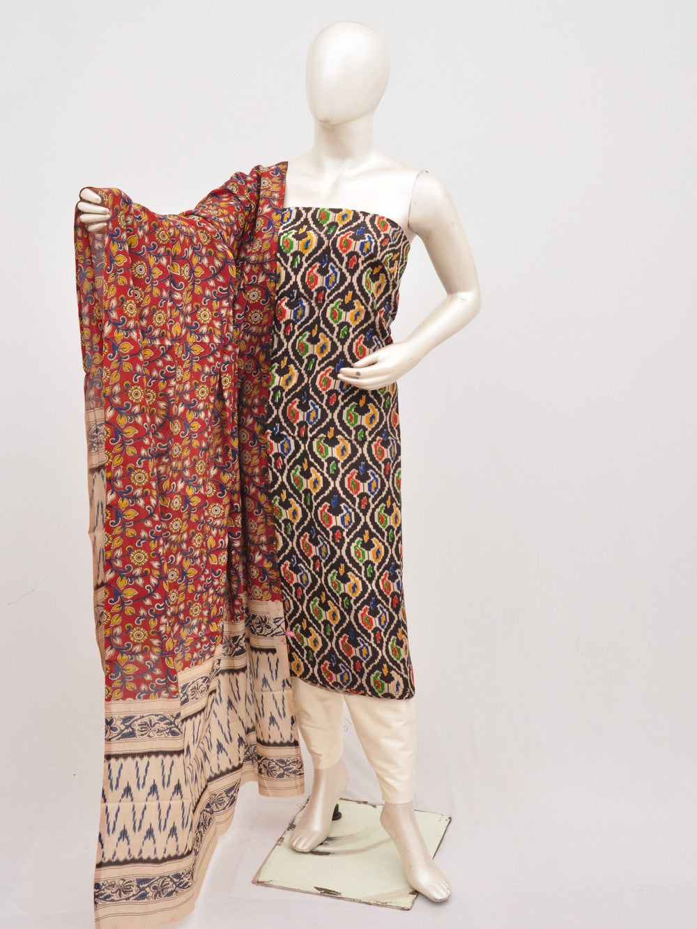 Kalamkari silk dress material Model 3 [D00111035]