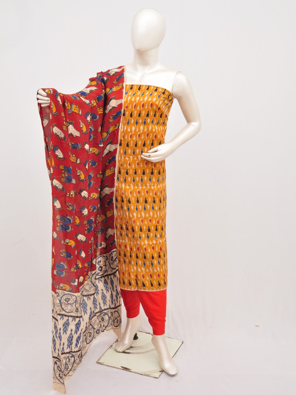 Kalamkari silk dress material Model 3 [D00111042]