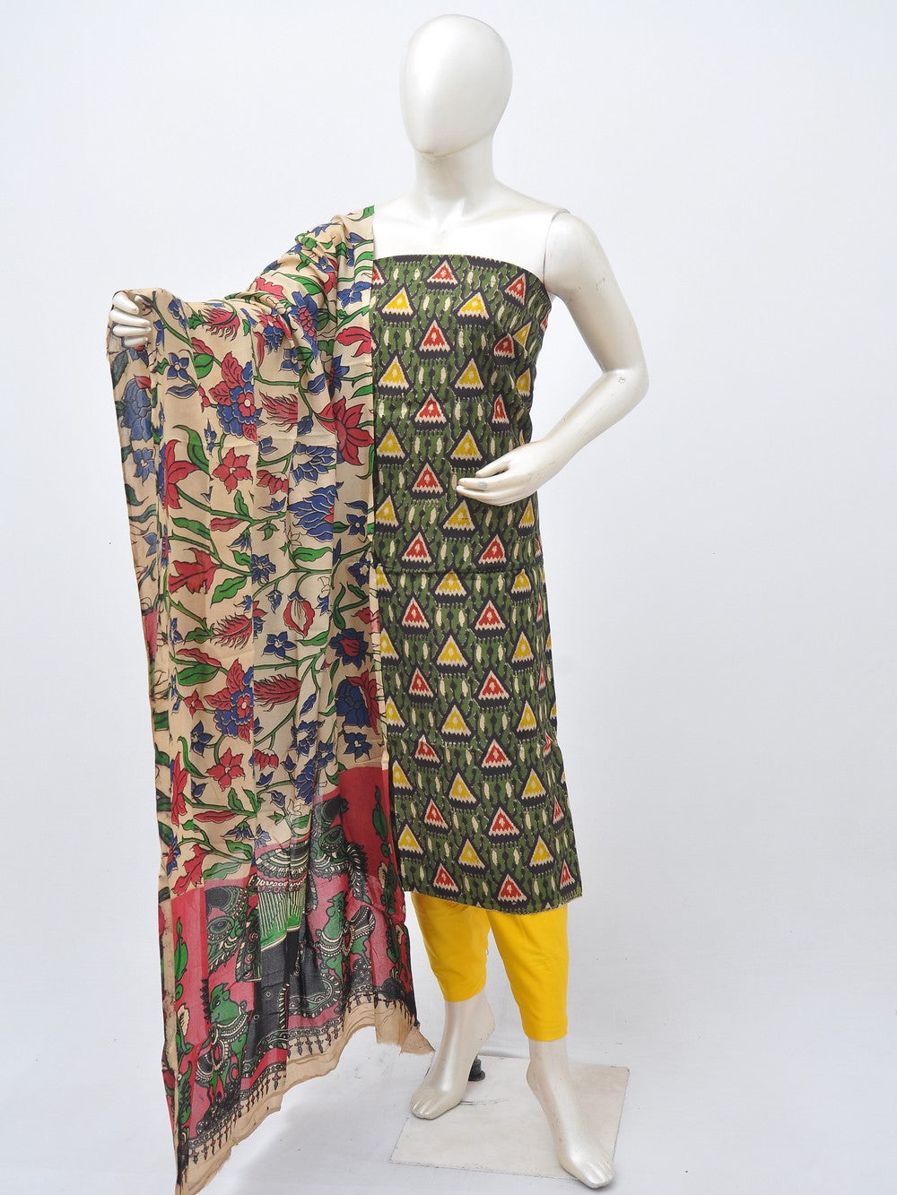 Kalamkari silk dress material Model 3 [D30414018]