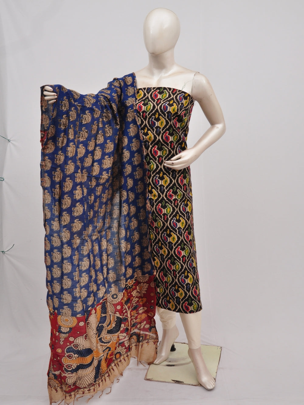 Kalamkari silk dress material Model 3 [D90315028]